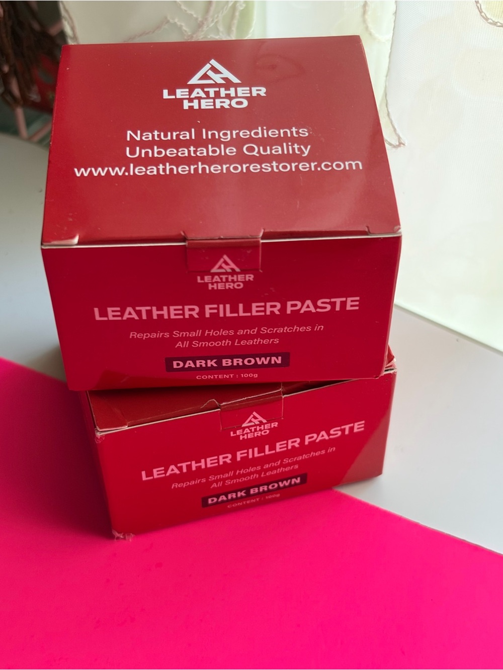 Leather Hero Leather Filler Paste - Dark Brown